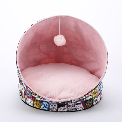 Cat Sleeping Bag, Enclosed Cat House Bed